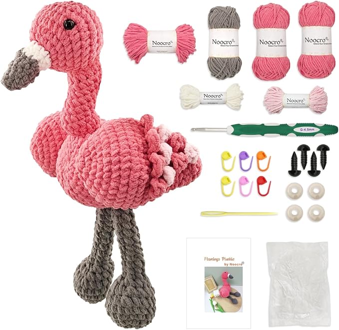 Flamingo Amigurumi Crochet Kit