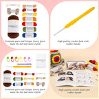 Noocro Fuzzy Granny Square Bucket Hat Crochet kit
