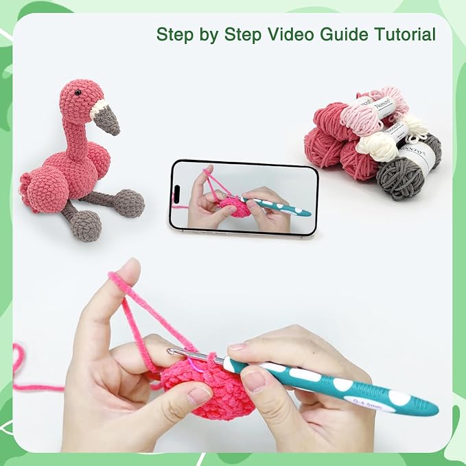Flamingo Amigurumi Crochet Kit