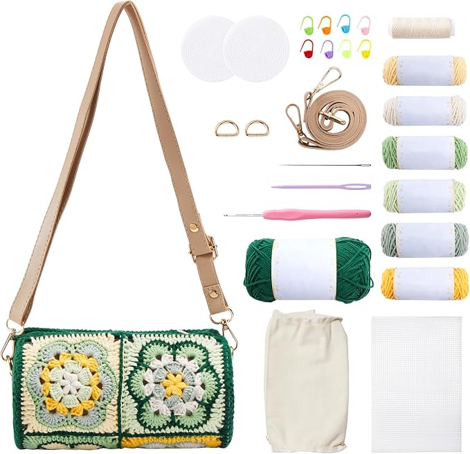 Cylindrical Bucket Bag Crochet Kit