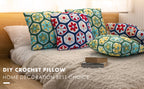 Noocro Crochet Kit Granny Square Pillow