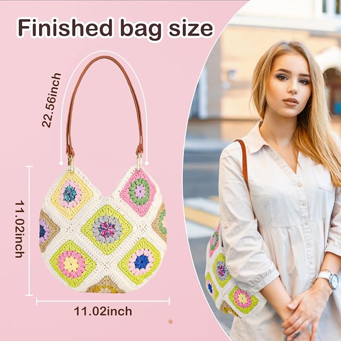 Granny Square Tote Bag Crochet kit