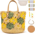 Floral Raffia Bucket Bag Crochet Kit