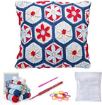 Noocro Crochet Kit Granny Square Pillow