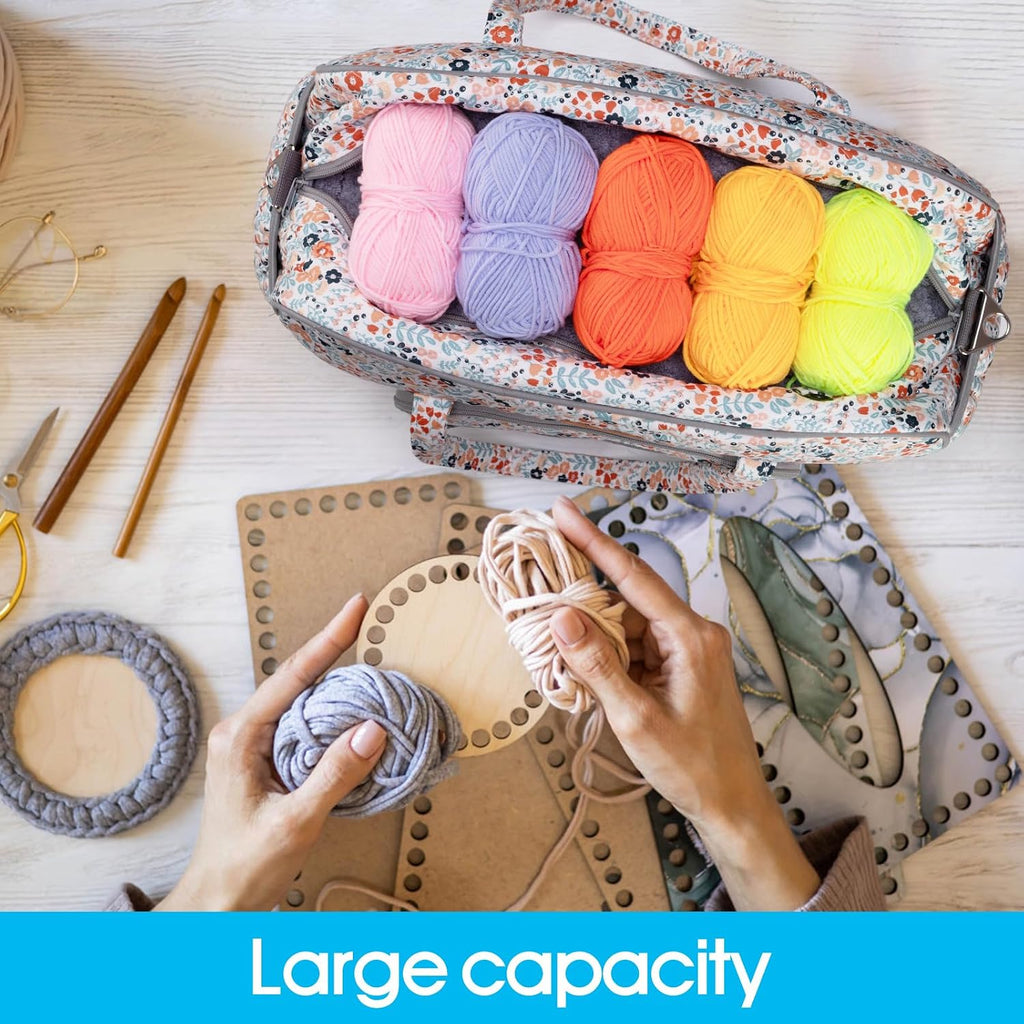 Yarn Storage Organizer, Knitting Crossbody Bag