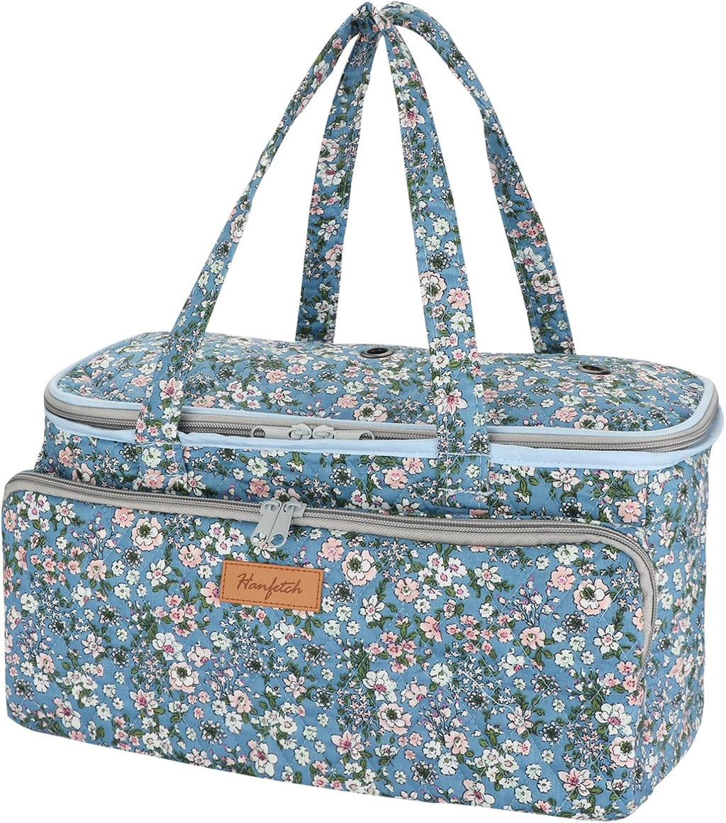 Yarn Storage Organizer with Grommets-Portable Crochet Bag