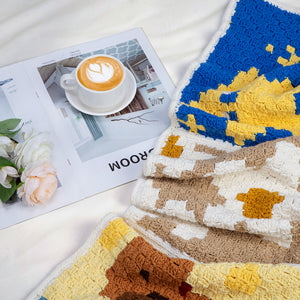 Pixel Throw Blanket Crochet Kit